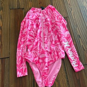 Women’s Hurley Pink Long Sleeve Swimsuit